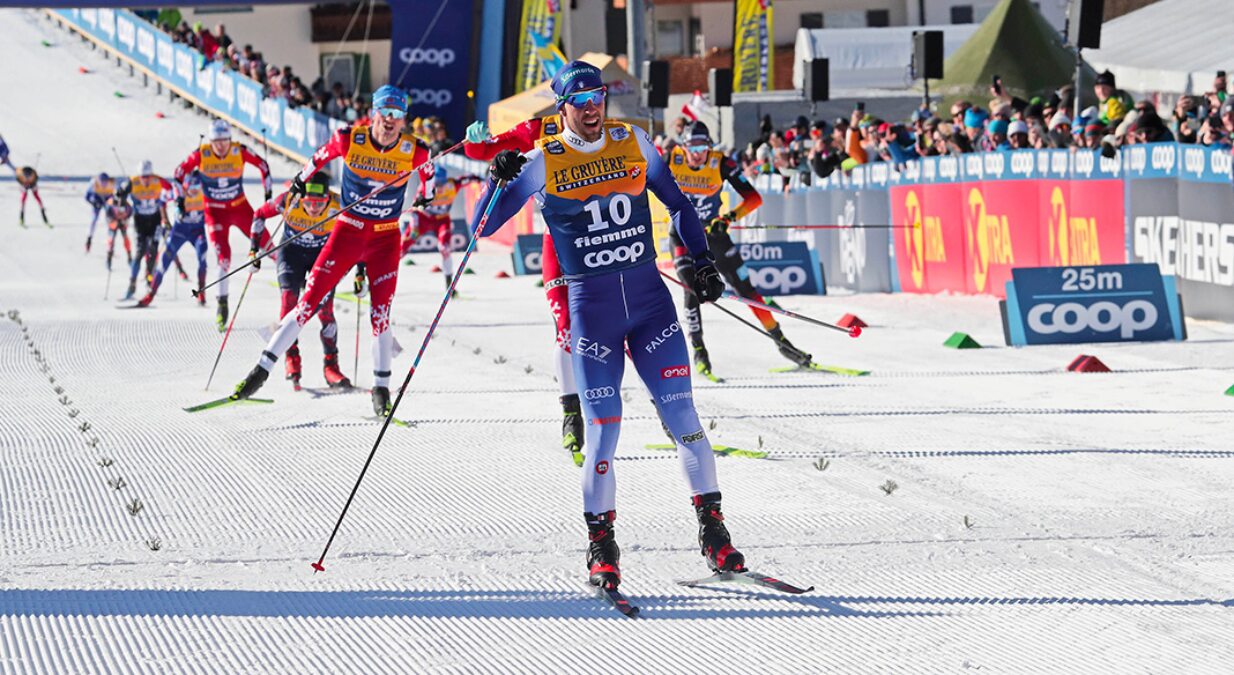 Federico Pellegrino. Skiathlon 2x10km, Val di Fiemme, Tour de Ski, 04/01/2025 (Credit: @Archivio FISI)