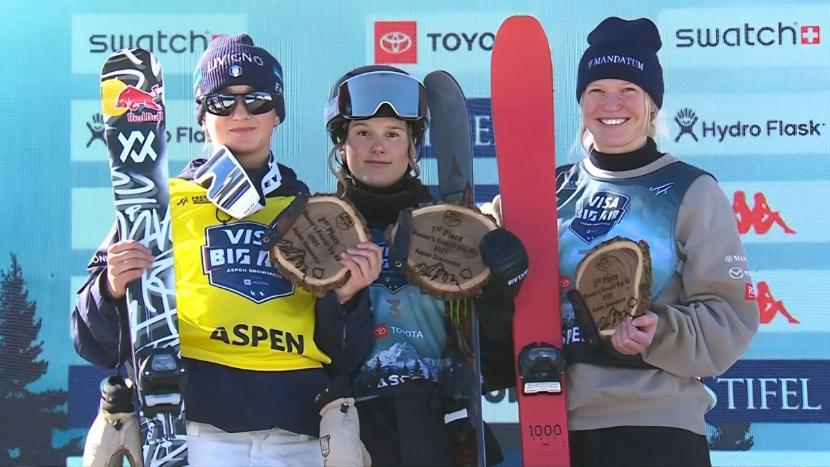 Flora Tabanelli (sx), Megan Oldham, Anni Karava (dx), Freestyle Big Air, Aspen (USA), 06/02/2025