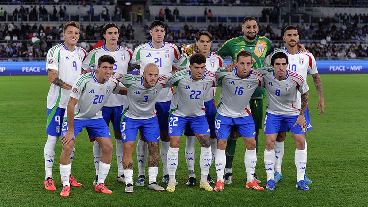 Italia foto prima del match