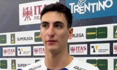 Michieletto schiacciatore dell'Itas Trentino squadra della Superlega di Volley maschile