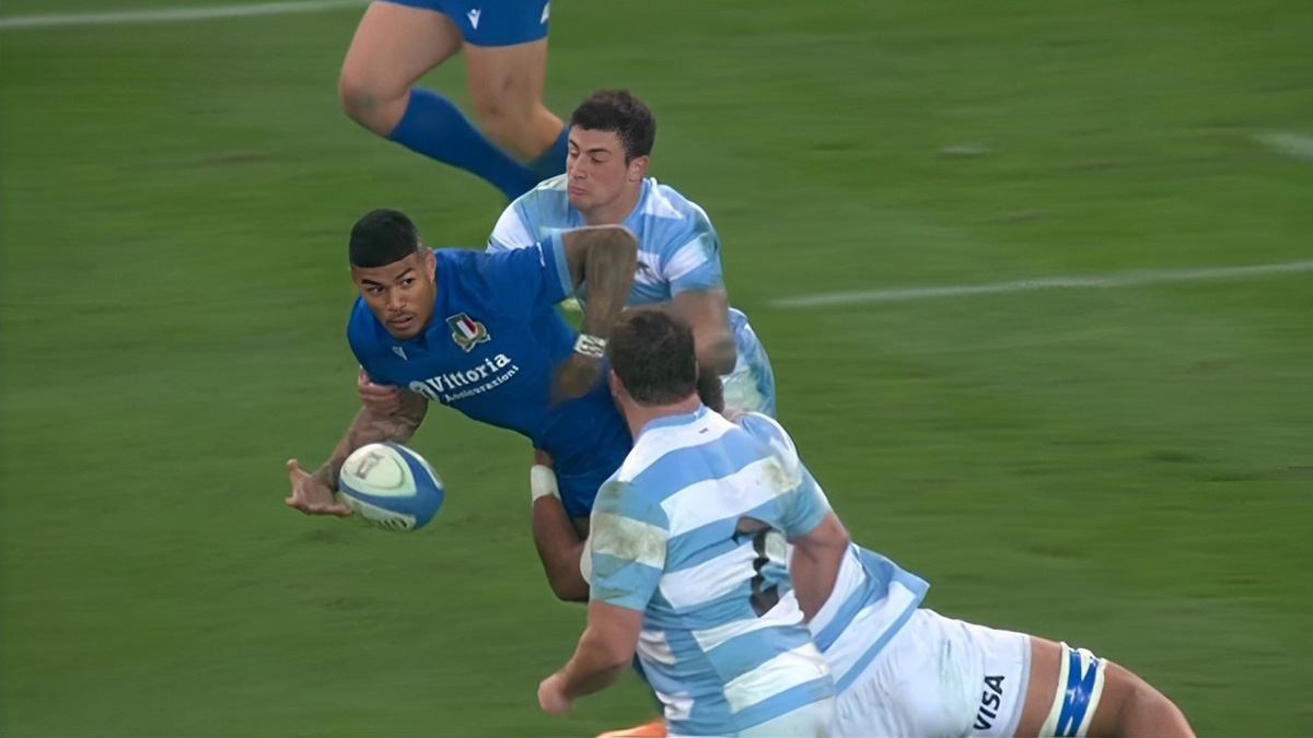 Monty Ioane. (Rugby, Autumn Nations Series. Italia vs Argentina. 09/11/2024)