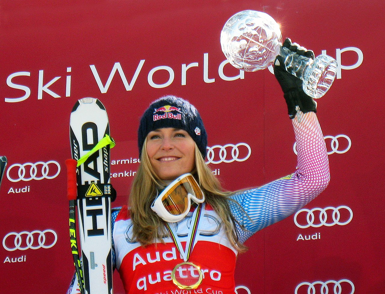 Lindsey Vonn (Licence: U.S. Ski Team, CC BY 2.0 , via Wikimedia Commons)