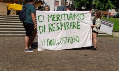 Stadio Milan: manifestazione a San Donato Milanese