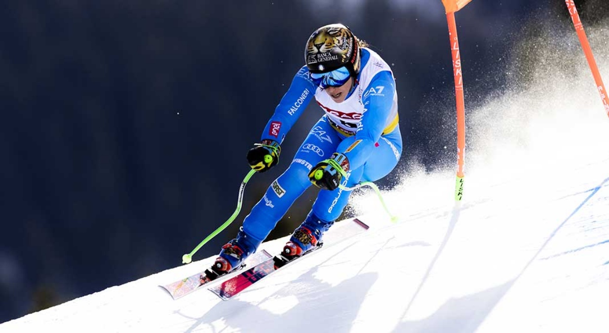 Federica Brignone, Supergigante 06/02/2025, Campionati del Mondo di Sci Alpino Saalbach 2025 (@Archivio FISI)